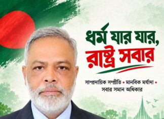 ‘ধর্ম যার যার, রাষ্ট্র সবার’ সাম্প্রদায়িক সম্প্রীতির বার্তা বিএনপি নেতা খালেকুজ্জামান বাবলুর ধর্ম যার যার রাষ্ট্র সবার